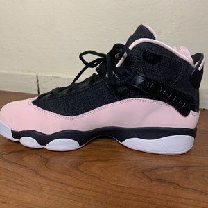 Jordan Pink and Black Retro Basketball Shoes
